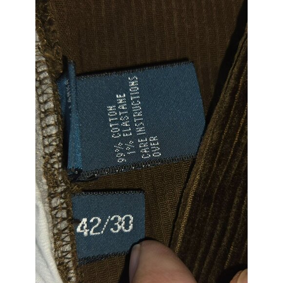 Polo Ralph Lauren Classic Fit Mens Corduroy Pants 42x30 Brown Cotton Durable - Picture 4 of 9